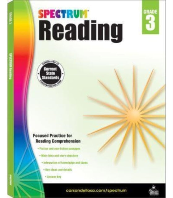 Binding: Paperback
Description: Select Guide Rating
Title: Spectrum Reading Workbook Grade 3
Author(s): Spectrum
Publisher: Carson Dellosa
Barcode: 9781483812168
Publication Date: 8/15/2014