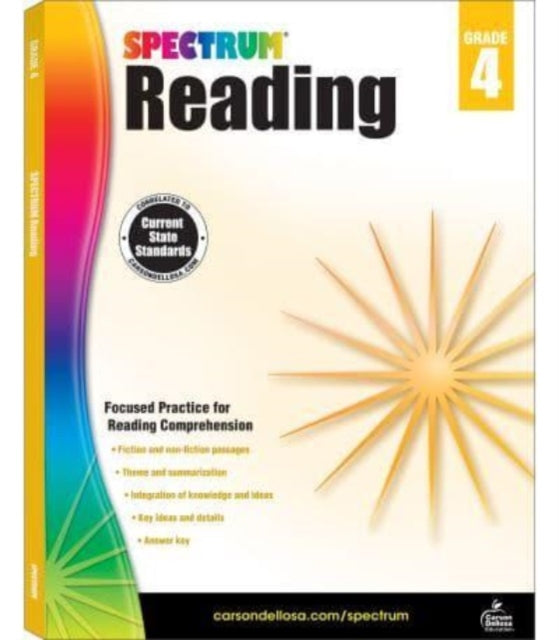 Binding: Paperback
Description: Select Guide Rating
Title: Spectrum Reading Workbook Grade 4
Author(s): Spectrum
Publisher: Carson Dellosa
Barcode: 9781483812175
Publication Date: 8/15/2014