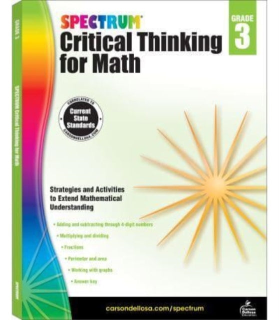 Binding: Paperback
Description: Select Guide Rating
Title: Spectrum Critical Thinking For Math Gr 3
Author(s): Spectrum
Publisher: Carson Dellosa
Barcode: 9781483835501
Publication Date: 4/13/2017