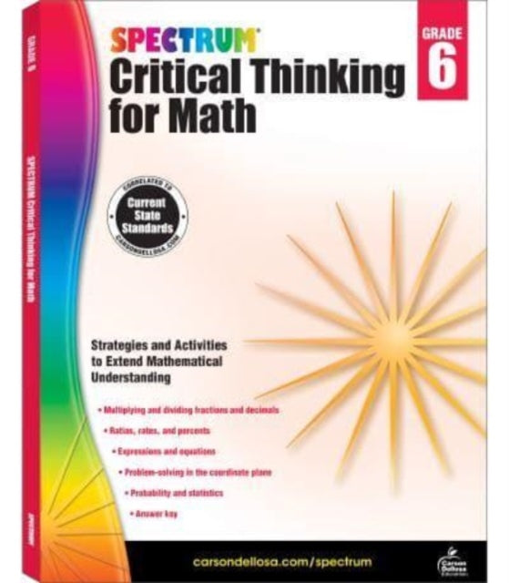 Binding: Paperback
Description: Select Guide Rating
Title: Spectrum Critical Thinking For Math Gr 6
Author(s): Spectrum
Publisher: Carson Dellosa
Barcode: 9781483835532
Publication Date: 4/13/2017