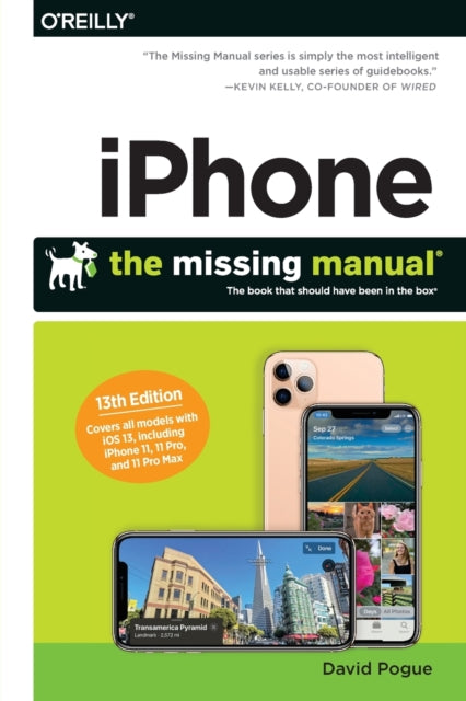Binding: Paperback
Description: Written by David Pogue Missing Manual series creator New York Times columnist and Emmy - winning tech correspondent for CNBC CBS and NPR this updated guide shows you everything you need to know about new i Phone features and the i OS 13 user interface.