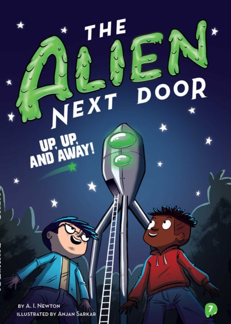 Binding: Hardcover
Description: Zeke might have to move away! Can Harris and Roxy stop the aliens from going back to their home Planet? Read Book 7 in the bestselling Alien Next Door series. Zeke the alien comes home one day to find his parents packing.
