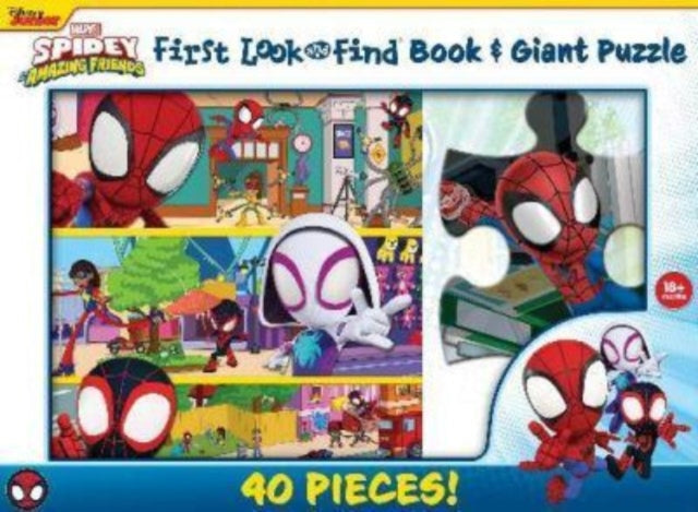Kids P I - Disney Junior Mavel Spidy & His Amazing Friends First Look & Find Book & Giant Puzzle - Hardcover