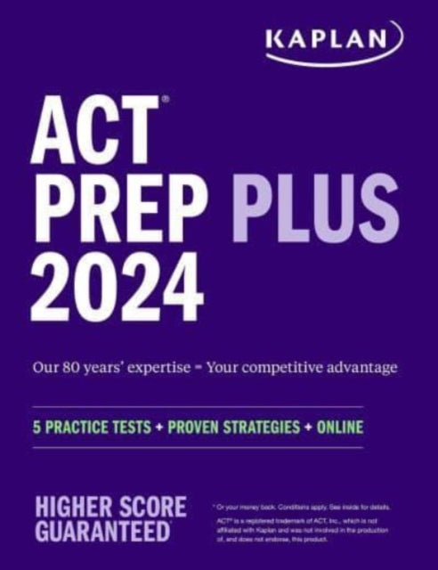 Binding: Paperback
Description: Always study with the most up - to - date prep! Look for ACT Prep Plus 2025: Study Guide includes 5 Full Length Practice Tests 100s of Practice Questions and 1 Year Access to Online Quizzes and Video Instruction ISBN 9781506290409, on sale June 4, 2024.