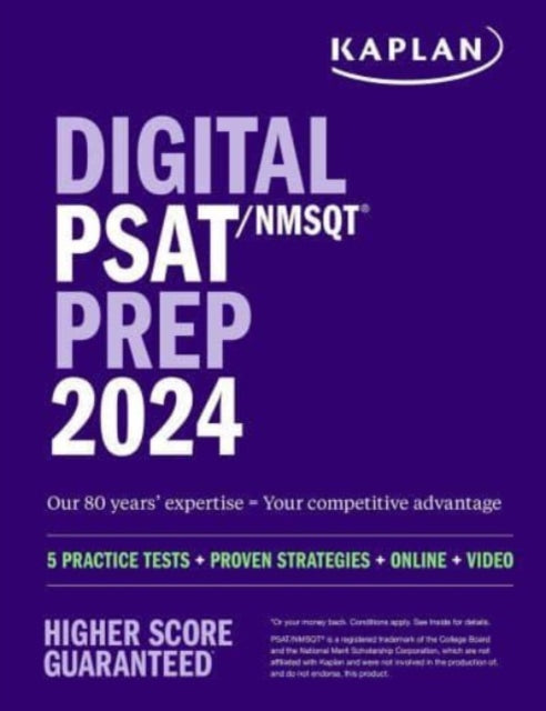 Binding: Paperback
Description: Kaplan's Digital PSAT/ Nmsqt Prep 2024 gives you the expert strategies clear explanations and effective practice you need to feel confident and prepared on test day. This edition has been designed based on student feedback and includes hundreds of practice questions.