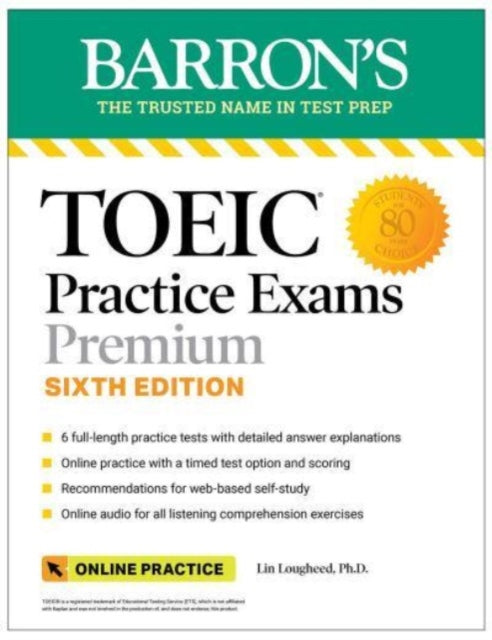 Binding: Paperback
Description: Barron's Toeic Practice Exams Premium is designed for ESL students preparing to take the Test of English for International Communication.