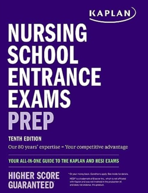 Binding: Paperback
Description: Now with a new easy - to - read page design Kaplan's Nursing School Entrance Exams Prep is a focused review of the HESI A 2 and the Kaplan Nursing Admission Test two major nursing school entrance assessments.
