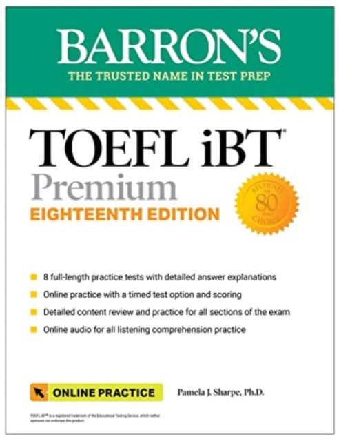 Binding: Paperback
Description: Barron's newest edition of Toefl i BT has been fully updated to reflect the new Toefl format and provides flexible study options and key skills review to help you study what you need to know for the test.