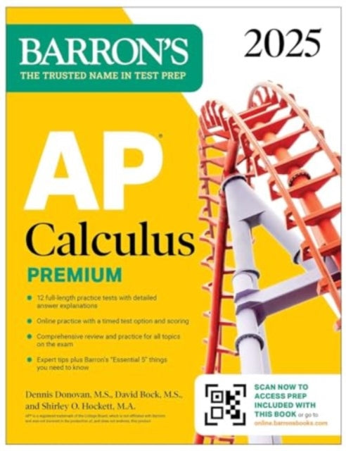 Binding: Paperback
Description: Be prepared for exam day with Barron s. Trusted content from AP experts! Barron's AP Calculus Premium 2025 includes in depth content review and practice for the AB and BC exams. It's the only book you ll need to be prepared for exam day.