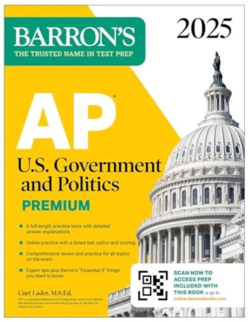 Binding: Paperback
Description: Be prepared for exam day with Barron s. Trusted content from AP experts! Barron's AP U. S. Government and Politics Premium 2025 includes in depth content review and online practice. It's the only book you ll need to be prepared for exam day.