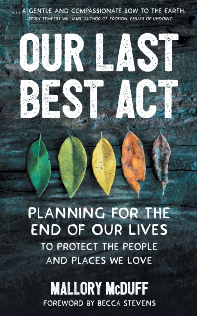 Binding: Paperback
Title: Our Last Best Act Planning For The End Of Our Lives To Protect The People And Places We Love
Author(s): Mcduff Mallory
Publisher: 1517 Media
Barcode: 9781506464466
Pages: 211 Pages
Publication Date: 12/7/2021
Category: Sociology: Death & Dying