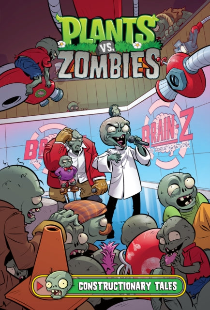 Binding: Hardcover
Description: The battle to protect Neighborville continues! A behind - the - scenes look at the secret schemes ridiculous plans and craziest contraptions concocted by the bizarre Zomboss leader of the zombie army as he proudly leads around a film crew from the Zombie Broadcasting Network.