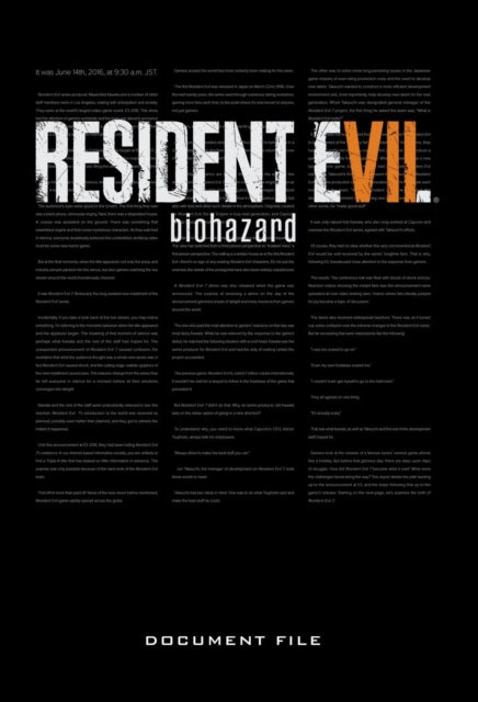 Binding: Hardcover
Description: Relive the terror of Resident Evil 7: Biohazard the expertly crafted first - person survival horror game that altered the paradigm of Resident Evil titles.