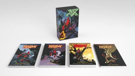 Binding: Hardcover
Title: Hellboy Omnibus Boxed Set
Author(s): Byrne John, Duncan Fegredo
Publisher: Dark Horse Comics U. S.
Barcode: 9781506725970
Pages: 1600 Pages, 1600 Illustrations, Unspecified
Publication Date: 11/9/2021
Category: Graphic Novels