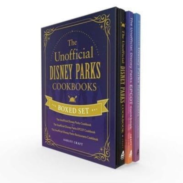 Binding: Hardcover
Description: Enjoy all the magic of Disney cooking in one complete set containing The Unofficial Disney Parks Cookbook The Unofficial Disney Parks Epcot Cookbook and The Unofficial Disney Parks Restaurants Cookbook from bestselling author Ashley Craft.