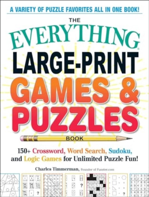 Binding: Paperback
Description: Enjoy hours of entertainment with this collection of fun and engaging crosswords word searches sudoku and logic games for any puzzler looking for some large - print variety! The Everything Large - Print Games & Puzzles Book is packed with hours of puzzling fun.