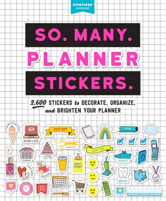 Binding: Paperback
Description: 50 pages x 52 stickers per page = 2,600 bright beautiful stickers to spruce up your planner! Too many planner stickers? No such thing. This HUGE collection of fun and functional stickers will take your planner to the next level and make everyday planning a little more awesome.