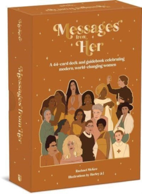Binding: Multiple Components
Description: Real women. Real stories. Real inspiration. Messages From Her is a 44 - card oracle deck and guidebook that will inspire you with true stories of influential women from all walks of life.