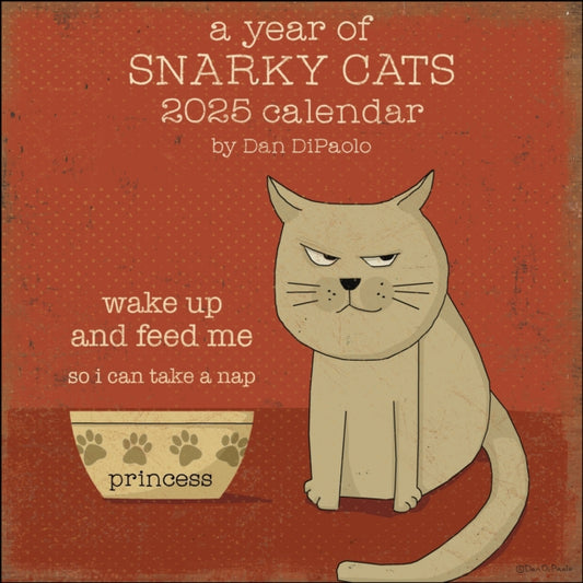 Binding: Calendars
Description: Balancing two feet in apex predator and two in drama queen afraid of cucumbers and swishing tails right in your face the funny felines in Dan Di Paolo's A Year of Snarky Cats 2025 Calendar give hilarious voice to our sleekest and sassiest companions.