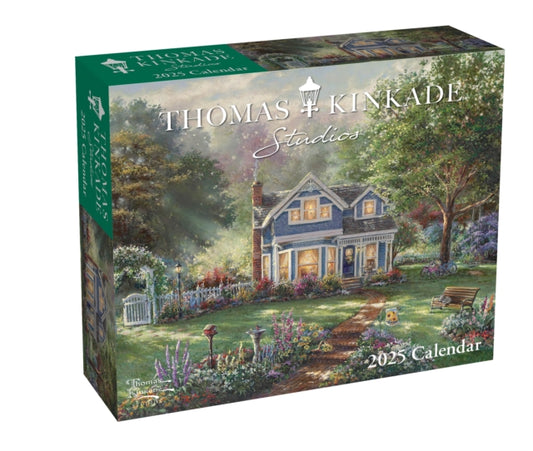 Binding: Calendars
Description: Each daily page of this calendar shows a color detail from one of Thomas Kinkade Studios collection of classic and new paintings such as Teacup Cottage Sunrise Chapel Main Street Trolley Footprints in the Sand and Country Christmas Homecoming. Features include: Page size 5.354" x 4.