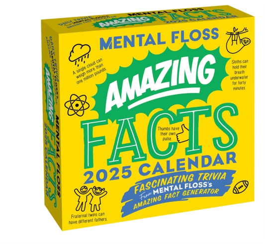 Binding: Calendars
Description: Learn something amazing every day thanks to Mental Floss's Amazing Fact Generator ! From pop culture to world history from science to sports open your mind to over 300 bizarre funny and fascinating new facts to share with friends and family.