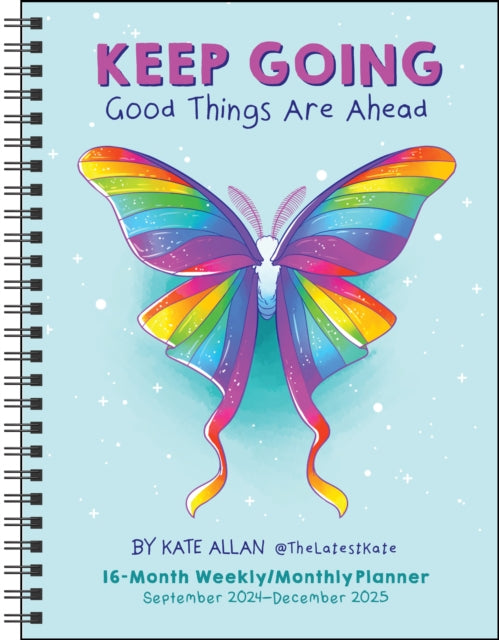 Binding: Calendars
Description: No matter how messy or challenging life gets there's Kate Allan and the colorful kind animals and characters that populate thelatestkate. As affirming and enjoyable as it is practical this 16 - month planner may be the ultimate tool to get you to the next good thing.