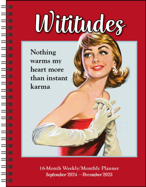 Binding: Calendars
Description: Funny snarky and sometimes swear - y comments paired with retro art caricatures will help keep your spirits high even when you don t finish all the to - dos on your list. Each two - page weekly spread includes a relatable wisecrack plus plenty of room to write and organize.