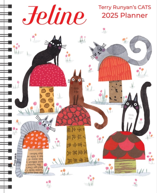 Binding: Calendars
Description: A passionate cat lover artist Terry Runyan has devoted many hours to studying the captivating and sublime nature of her furry companions. She combines cheerful colors quirky shapes and lively patterns to create expressive animal illustrations that blend retro and contemporary styles.