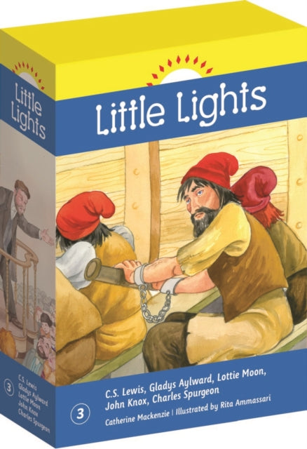 Binding: Hardcover
Description: This box set contains the charmingly illustrated stories of five heroes of the Christian faith C. S. Lewis Gladys Aylward Lottie Moon John Knox and Charles Spurgeon. These hardback books will delight 4 7 year old children.