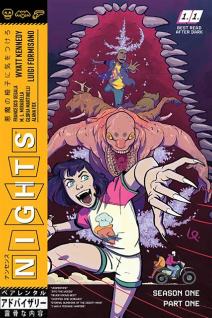 Binding: Paperback
Description: " A dazzling drama of big scares and bigger emotions." AIPT Comics Scott Pilgrim meets Fright Night in this vampy new series that features anime influences gamer culture and found family.