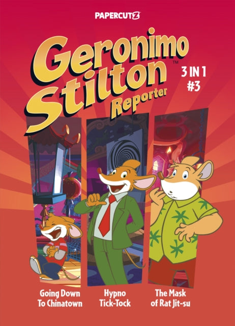 Binding: Paperback
Description: Three great Geronimo Stilton Reporter cases in one volume! Geronimo Stilton famouse news reporter and editor - in - chief of The Rodent's Gazette is on the adventure of a lifetime! First he finds an old treasure map in an envelope for a mysterious stranger.