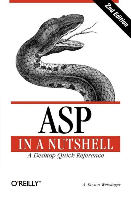 Binding: Books
Description: A reference that web application developers should find useful in helping to create effective Active Server Pages. It focuses on how features are used in a real application and highlights little - known or undocumented features.
Title: Asp In A Nutshell
Author(s): A.