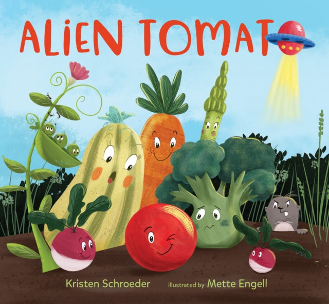 Binding: Hardcover
Description: It streaked through the sky on a perfect day in July and landed in the garden. When a mysterious red orb appears one day the vegetables aren't sure what to make of it. They decide that it must be an alien tomato! They name her Allie and try to make her feel as welcome as possible.