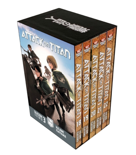 Binding: Paperback
Description: Continue your journey outside the walls with the manga that inspired the second half of season 3 of the hit anime Attack on Titan! Includes five books (Vols.