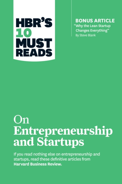 Binding: Paperback
Description: The best entrepreneurs balance brilliant business ideas with a rigorous commitment to serving their customers needs. If you read nothing else on entrepreneurship and startups read these 10 articles by experts in the field.