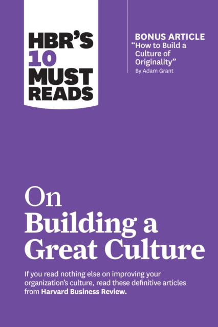 Binding: Paperback
Description: You can change your company's culture. Organizational culture often feels like something that has a life of its own. But leaders are the stewards of a company's culture and have the power to shape and even change it.
