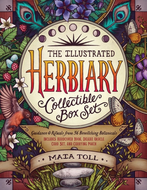 Binding: Hardcover
Description: This collectible box set combines The Illustrated Herbiary Maia Toll's best - selling book on the magic and mysticism of plants with a freestanding deck of 36 large gilt - edged oracle cards and a cloth carrying pouch for keeping botanical wisdom close at hand.