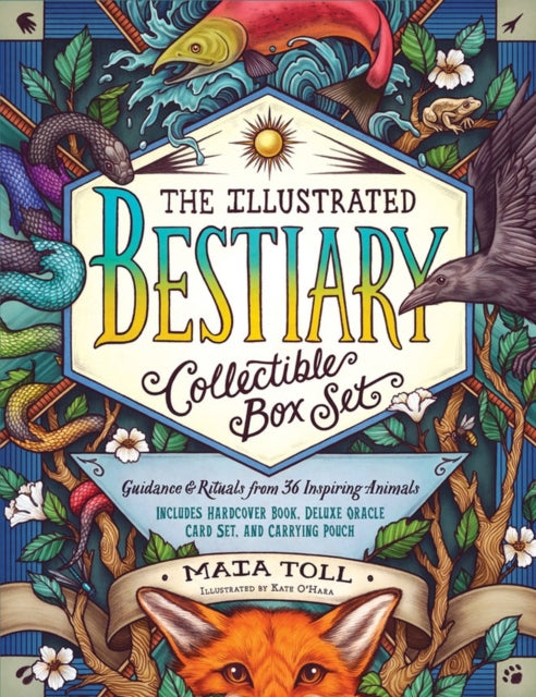 Binding: Hardcover
Description: This collectible box set combines the second book in Maia Toll's Wild Wisdom series The Illustrated Bestiary with a freestanding deck of 36 large gilt - edged oracle cards and a cloth carrying bag for keeping animal wisdom close at hand.