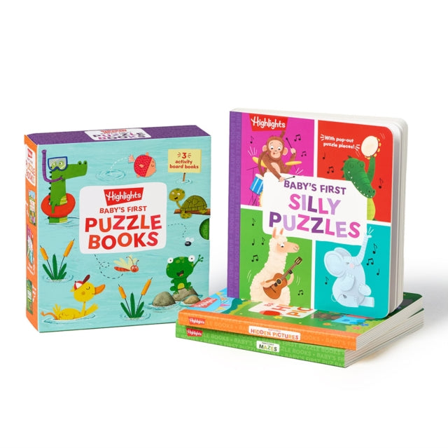 Binding: Special Bindings
Description: Spark baby's brain with this introduction to puzzles! Explore the eye - catching art in each of the three board books in this collection and find objects solve mazes and laugh at silly scenes.