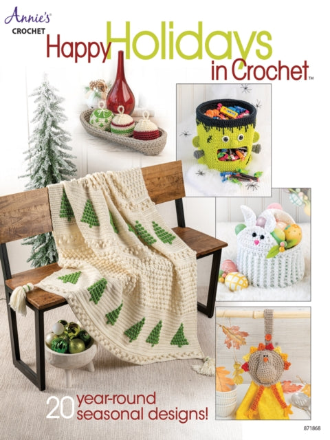 Binding: Paperback
Description: Choose from 20 holiday designs to warm your home for each season! From Christmas ornaments to Easter baskets you can find festive crochet projects for the whole year.