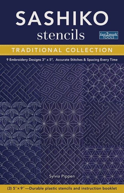 Binding: Apparel And Practical Items
Description: Delve into the world of traditional Japanese art with these handy stencils that will give you the confidence to start each sashiko project with accuracy and ease. Includes nine embroidery designs and three durable plastic stencils.