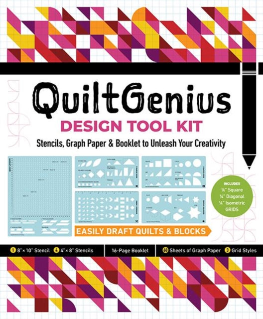 Publishing C& T - Quiltgenius Design Tool Kit Stencils Graph Paper & Booklet To Unleash Your Creativity