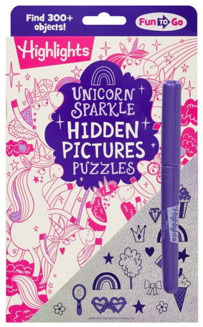 Binding: Paperback
Description: This fanciful activity book with pink and purple puzzles combines the fun of colouring with sparkly metallic markers with ever - popular Hidden Pictures puzzles.