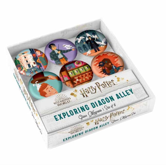 Binding: Specialty Items
Description: Celebrate your love of the Harry Potter and bring a bit of magic into your life with this collection of six glass magnets each featuring the whimsical artwork from the acclaimed book Harry Potter : Exploring Diagon Alley illustrated by Studio Muti.