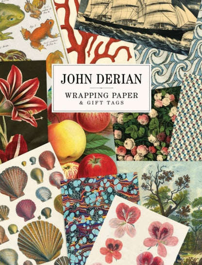 Binding: Creative Materials
Description: A curated collection of wrapping paper sheets and matching gift tags from John Derian's exquisite collection of 19th - century paper designs.