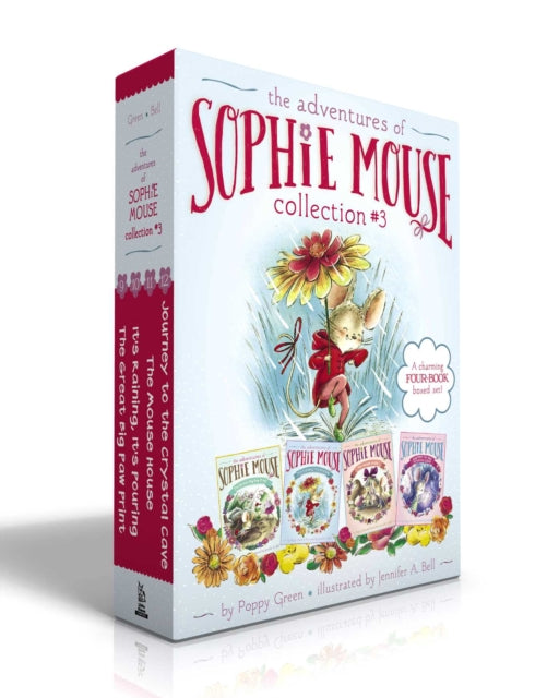 Green Poppy - The Adventures Of Sophie Mouse Collection #3 (Boxed Set) The Great Big Paw Print; It's Raining It's Pouring; The Mouse House; Journey To The Crystal Cave - Paperback