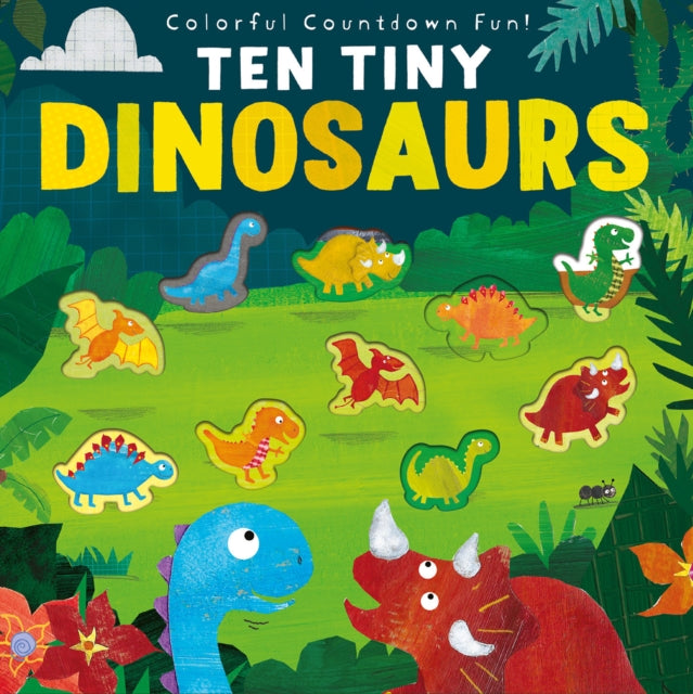 Description: Count down from 10 to 1 with these colorful dinosaurs in this peek - through counting paperback book! This simple rhyming story features die - cut dinosaurs throughout.