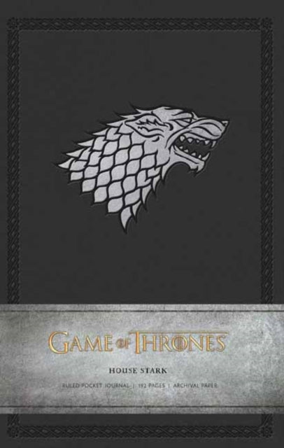 Binding: Hardcover
Description: Enter the epic fantasy world of HBO's Game of Thrones with this pocket - size notebook featuring the sigil of House Stark. Noble stoic resilient and known for the motto Winter Is Coming House Stark has endured some of the darkest periods in the history of Westeros.