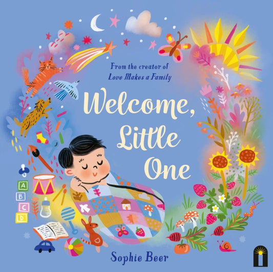 Binding: Hardcover
Description: Beautifully and boldly illustrated Welcome Little One is all about introducing a new baby to their little world. There's the blanket to keep them warm the family dog who will teach them friendship and the bedroom window as a gateway to wonder and adventure.