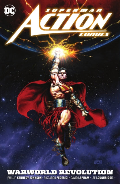 Binding: Paperback
Description: As the Warworld Saga reaches a breaking point battle lines are drawn between the two towering forces at odds: Mongul and Superman. Superman has become a force to be reckoned with inside Warworld's arena and Mongul questions his decision to keep his enemies alive.
